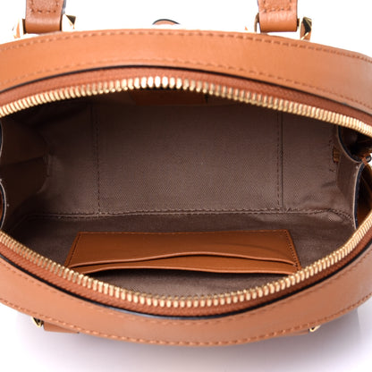 MCM Visetos Mini Half Moon Crossbody Bag Cognac 4 of 6