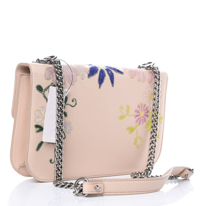 Alexander McQueen Nappa Floral Embroidered Medium Insignia Flap Multicolor 3 of 9