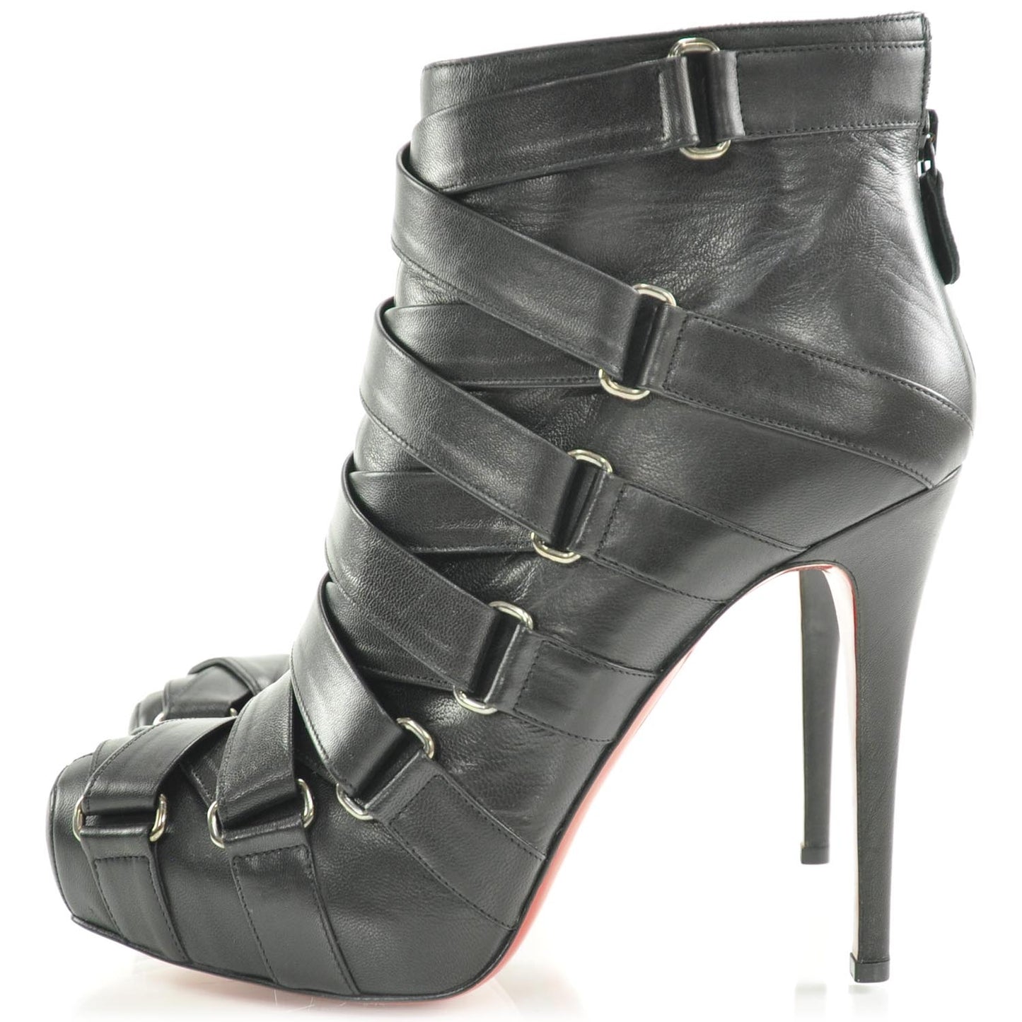 Leather Nitoinimoi 120 Bandage Ankle Boots 40