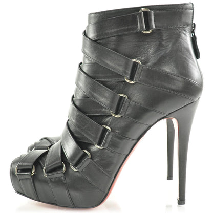Christian Louboutin Leather Nitoinimoi 120 Bandage Ankle Boots 40 3 of 6