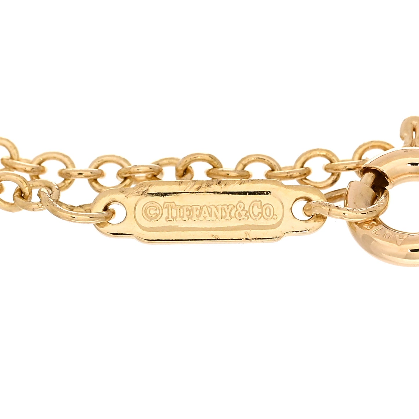 18K Yellow Gold Diamond T Double Chain Bracelet