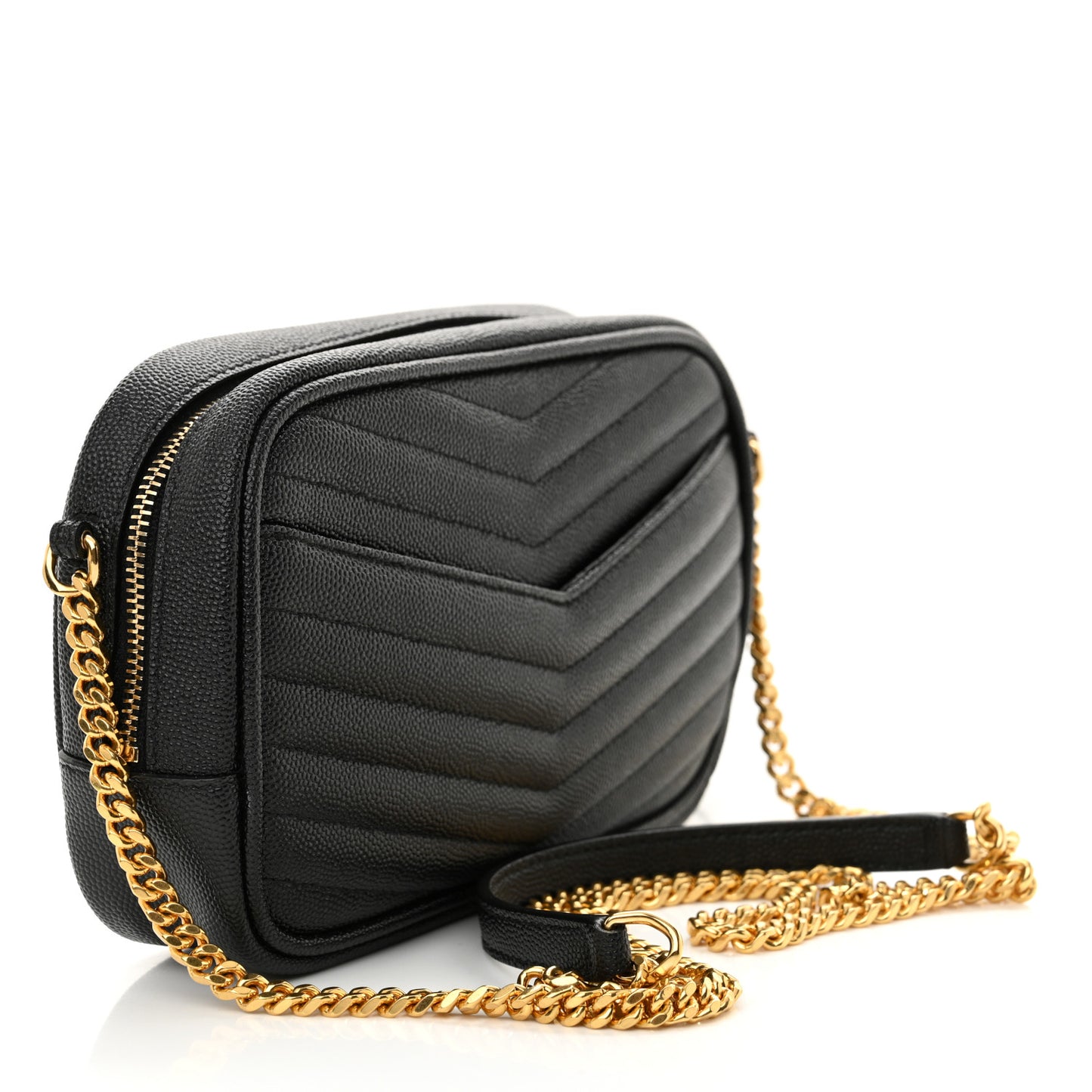 Grain De Poudre Matelasse Monogram Mini Lou Camera Bag Black