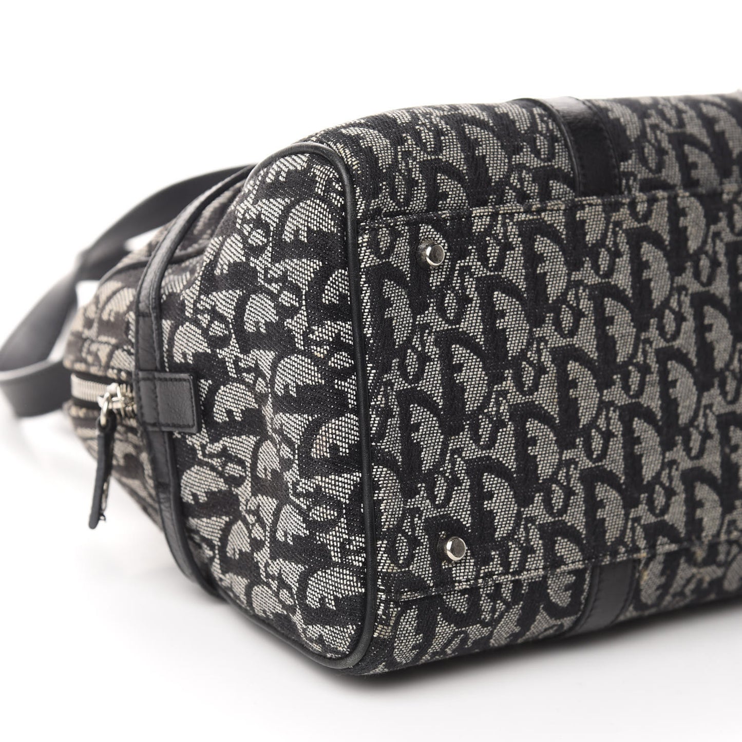 Denim Monogram Charms Shoulder Bag Black