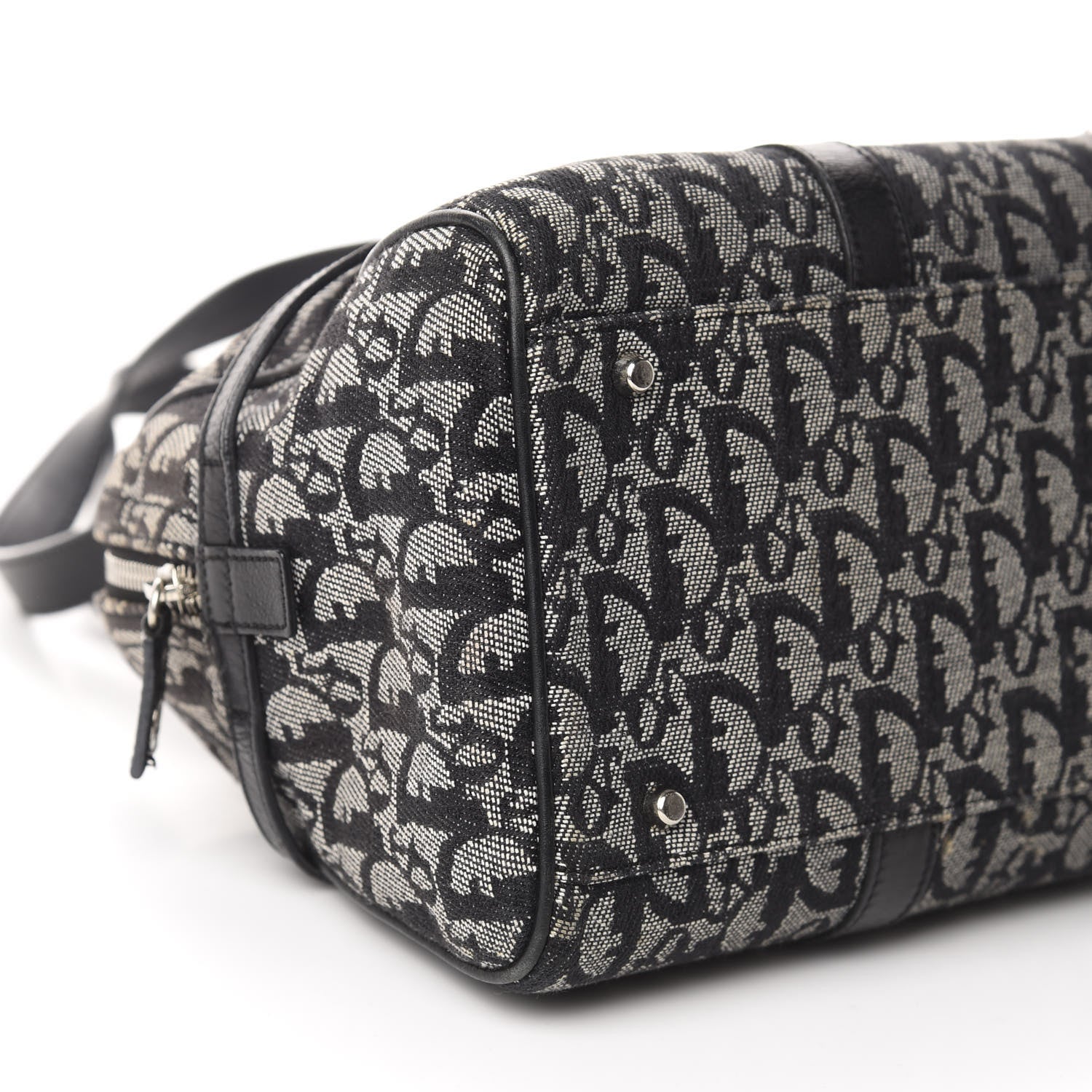 Christian Dior Denim Monogram Charms Shoulder Bag Black 5 of 11
