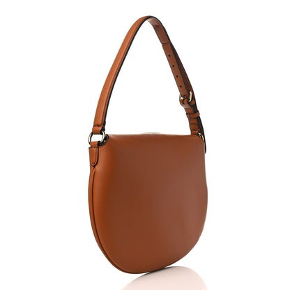 Fendi Vitello Grace Suede Small Croissant Hobo Brandy 3 of 9