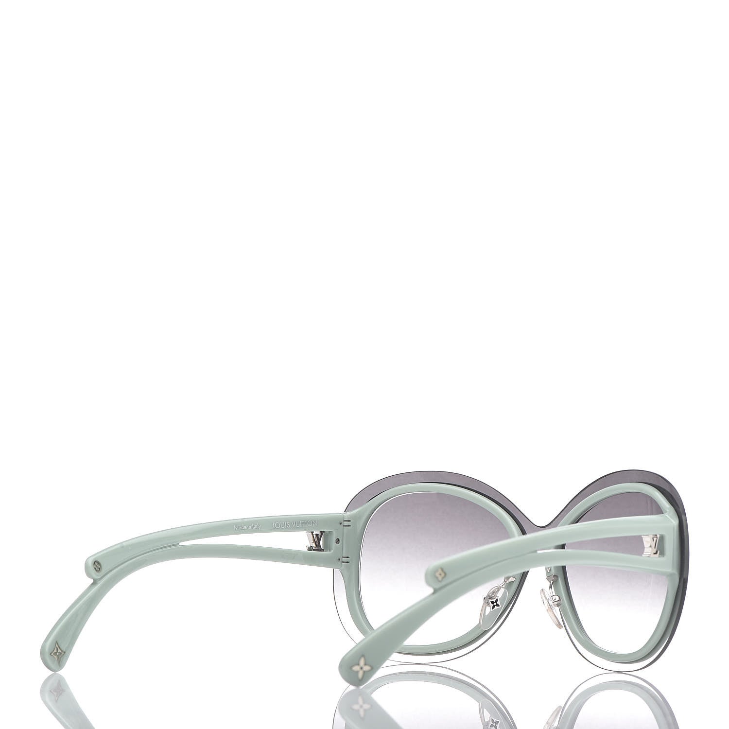 Louis Vuitton Acetate Two-Tone Frame Flore Sunglasses Z0452U Green 4 of 8