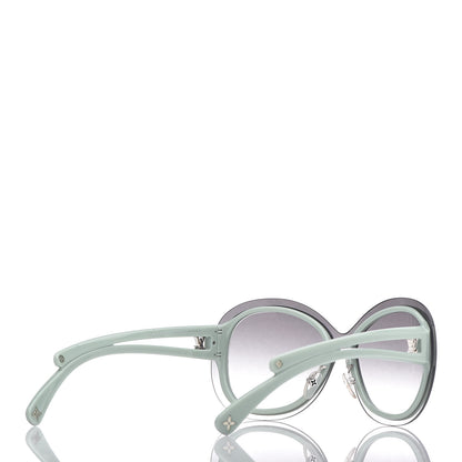 Louis Vuitton Acetate Two-Tone Frame Flore Sunglasses Z0452U Green 4 of 8
