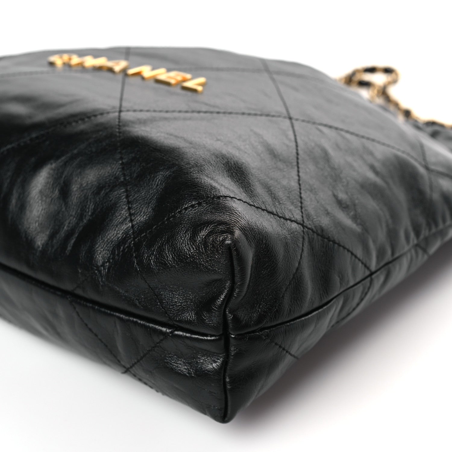 Chanel Shiny Calfskin Quilted Small Chanel 22 Black 10 of 10