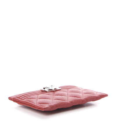 Chanel Caviar Quilted Boy Card Holder Red 4 of 9