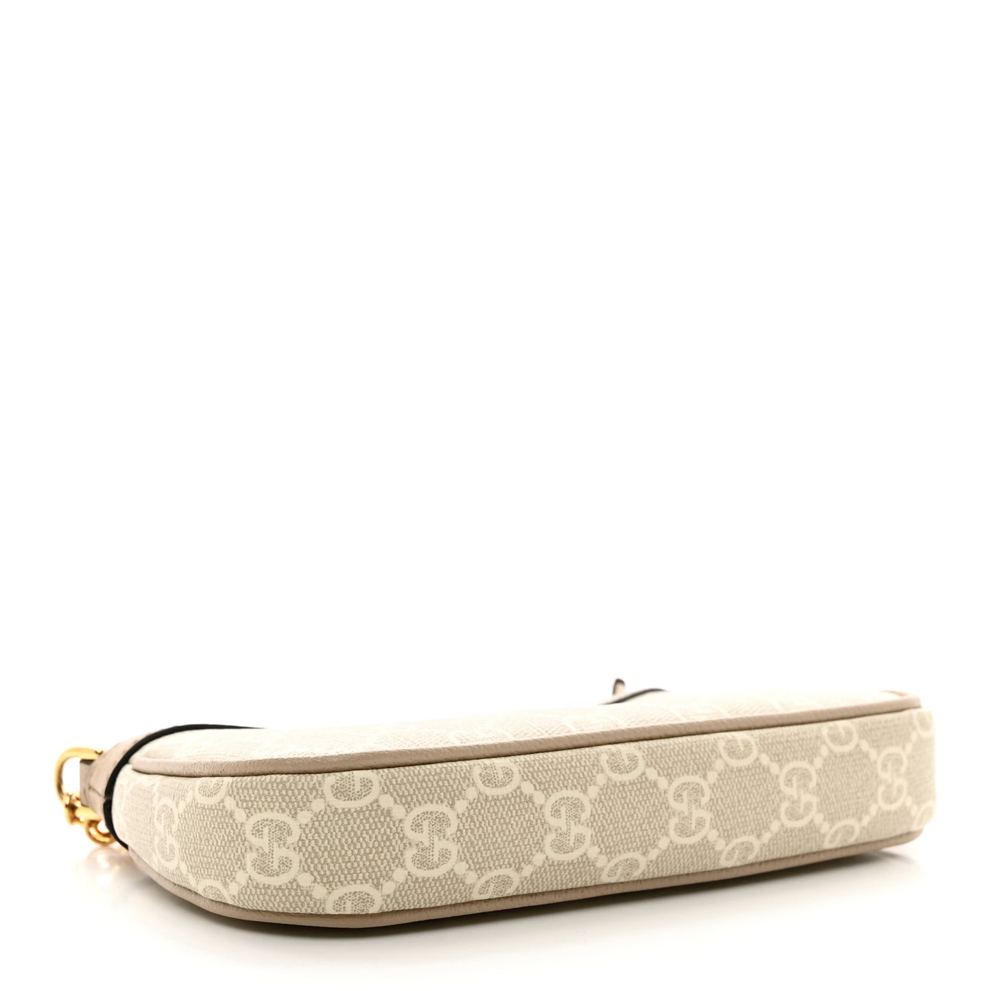 GG Supreme Monogram Textured Dollar Calfskin Web Mini Ophidia GG Handbag Beige Mystic White Oatmeal