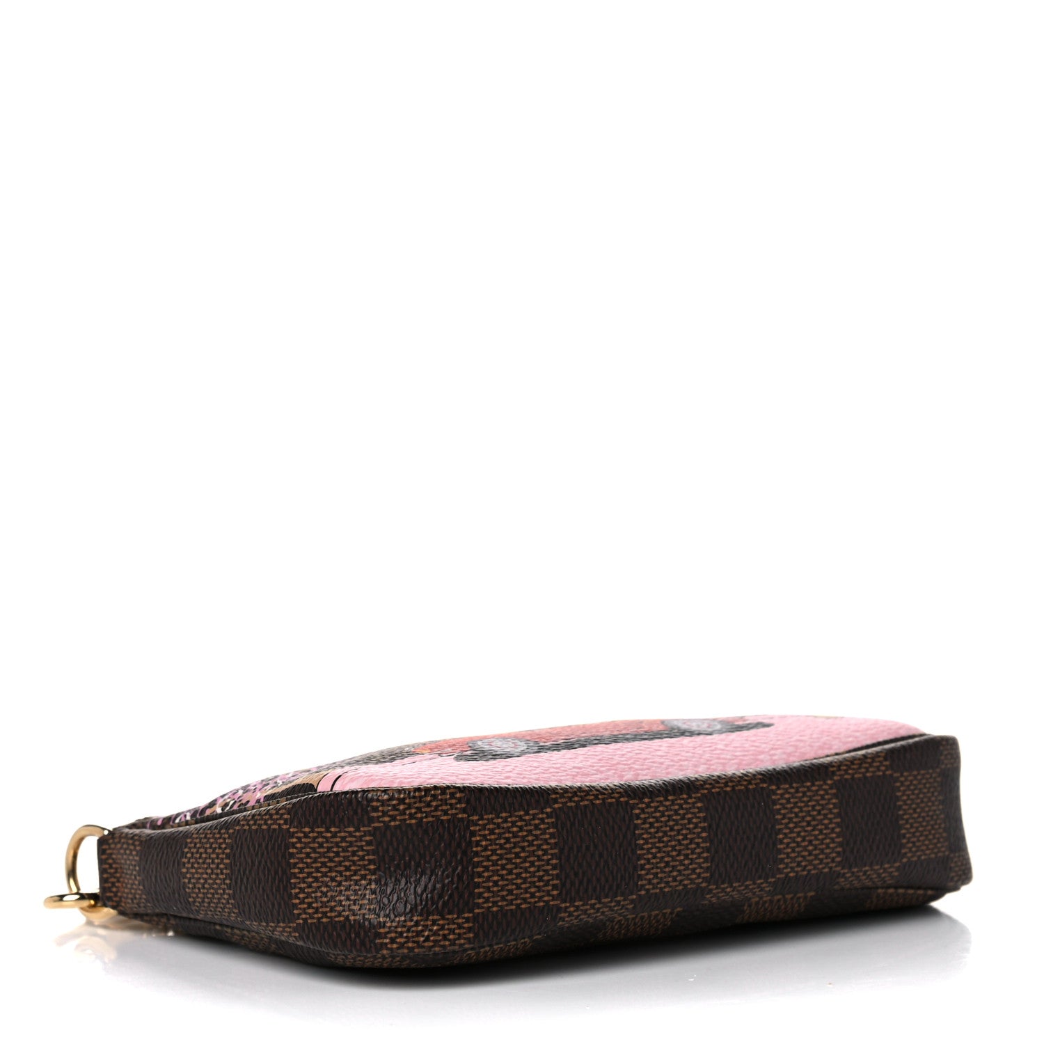 Louis Vuitton Damier Ebene 2019 Christmas Animation Mini Pochette Accessories Red 4 of 7