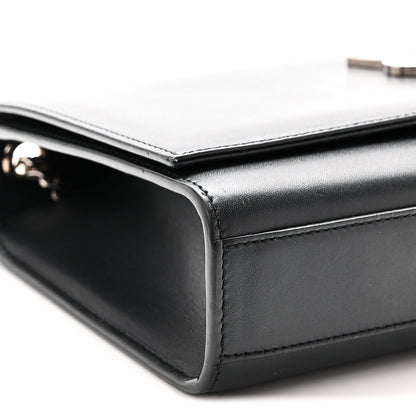 Saint Laurent Smooth Calfskin Medium Classic Monogram Kate Tassel Satchel Deep Marine 9 of 10