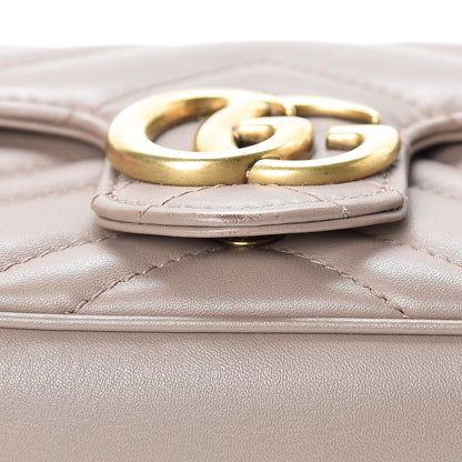Gucci Calfskin Matelasse Super Mini GG Marmont Shoulder Bag Porcelain Rose 11 of 17