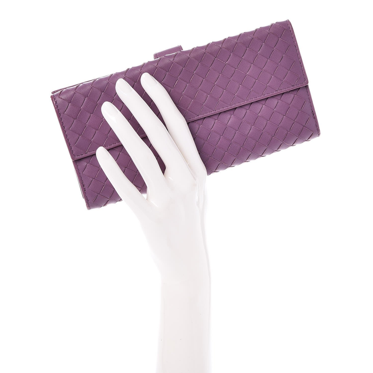 Bottega Veneta Nappa Intrecciato Continental Wallet Lilac 2 of 8
