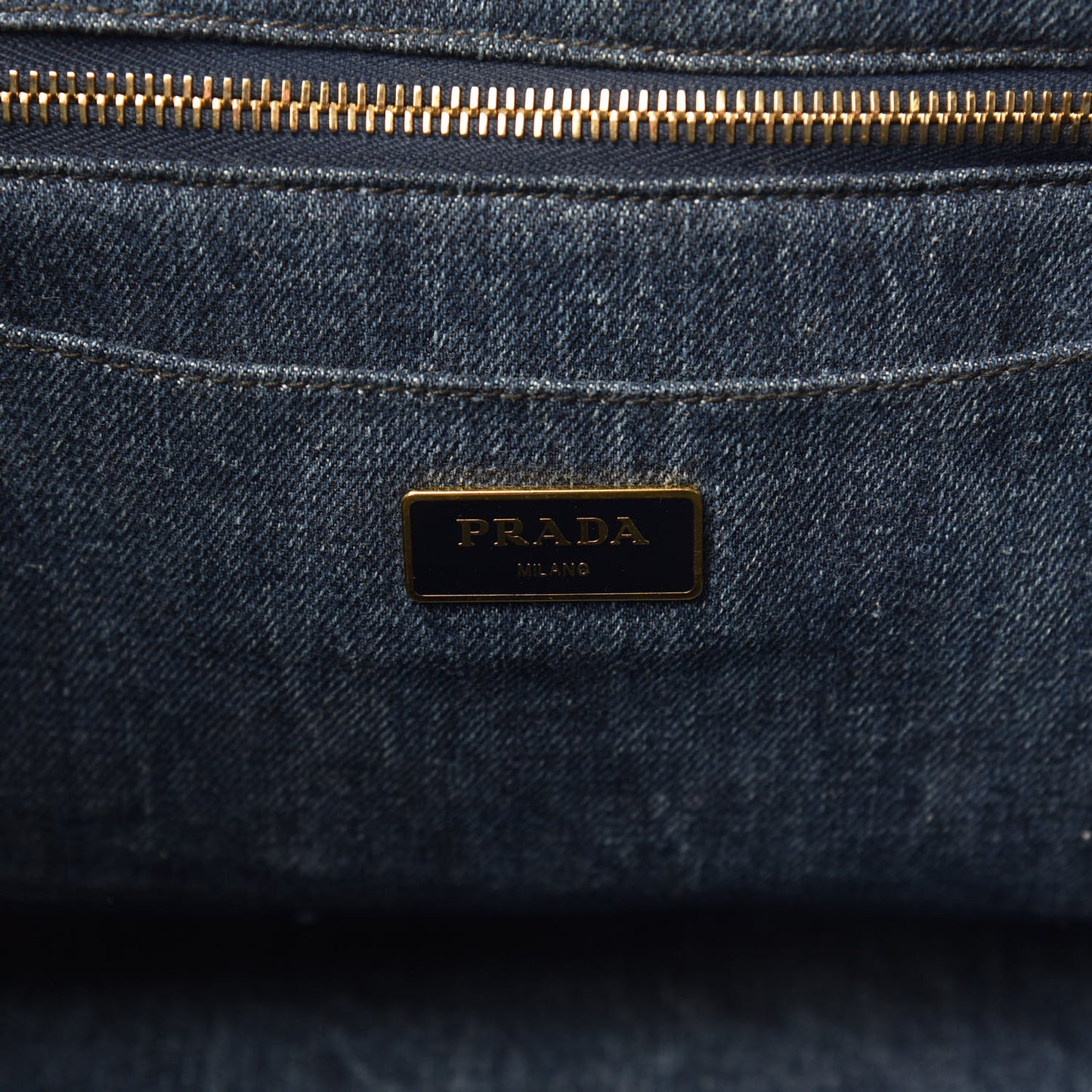 Denim Logo Tote Avio
