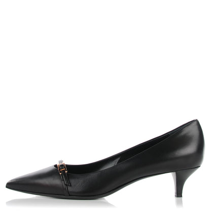 Hermes Calfskin Lauren Pumps 39 Black 1 of 7