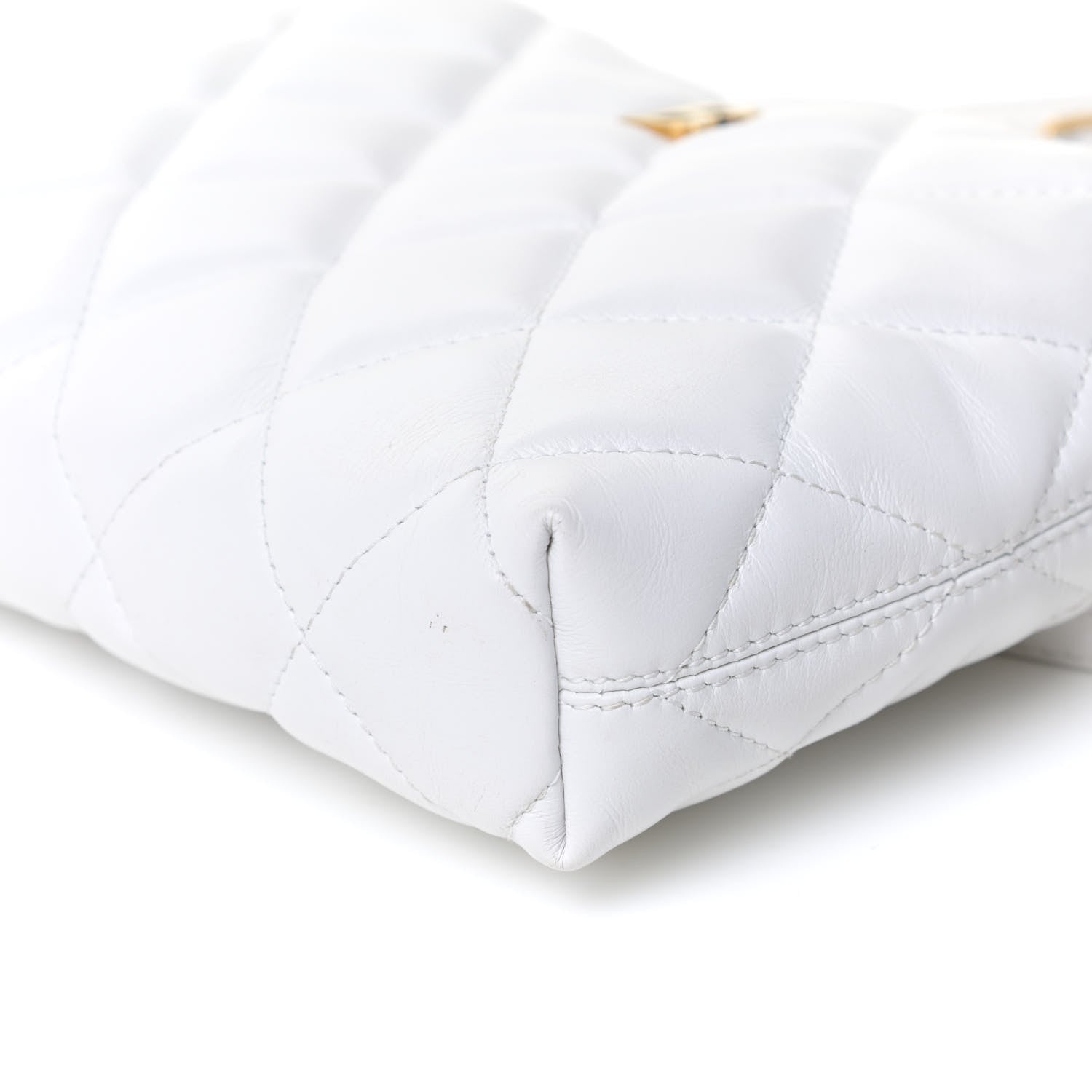 Balenciaga Nappa Calfskin Quilted Touch B Camera Shoulder Bag White 5 of 12