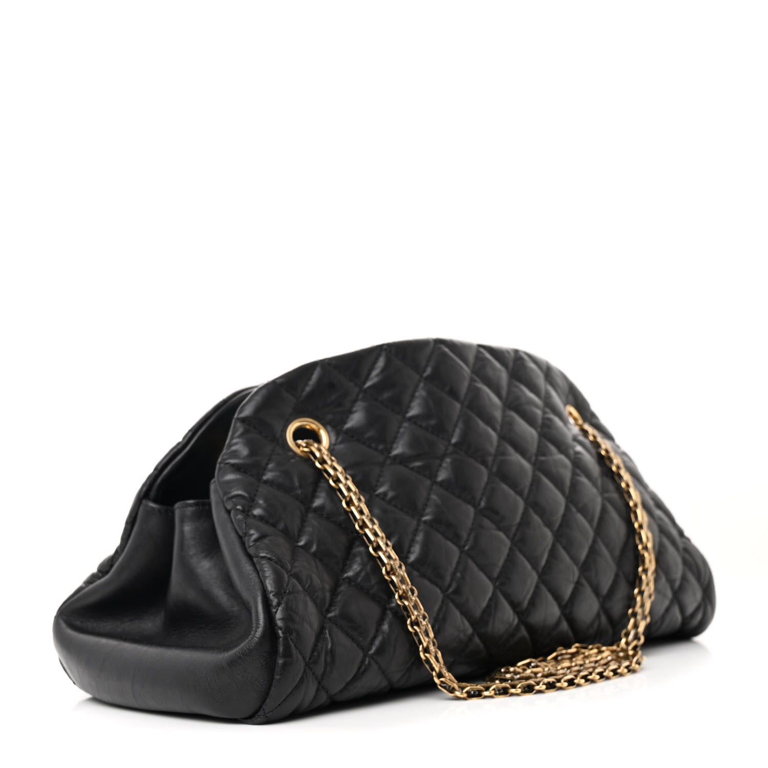 Chanel Aged Calfskin Quilted Medium Just Mademoiselle Black 3 of 11
