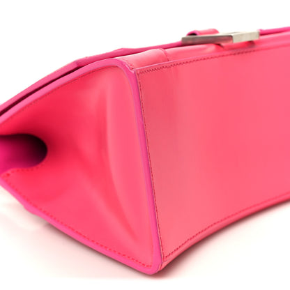 Balenciaga Shiny Box Calfskin Small Hourglass Top Handle Bag Acid Fuchsia 9 of 10