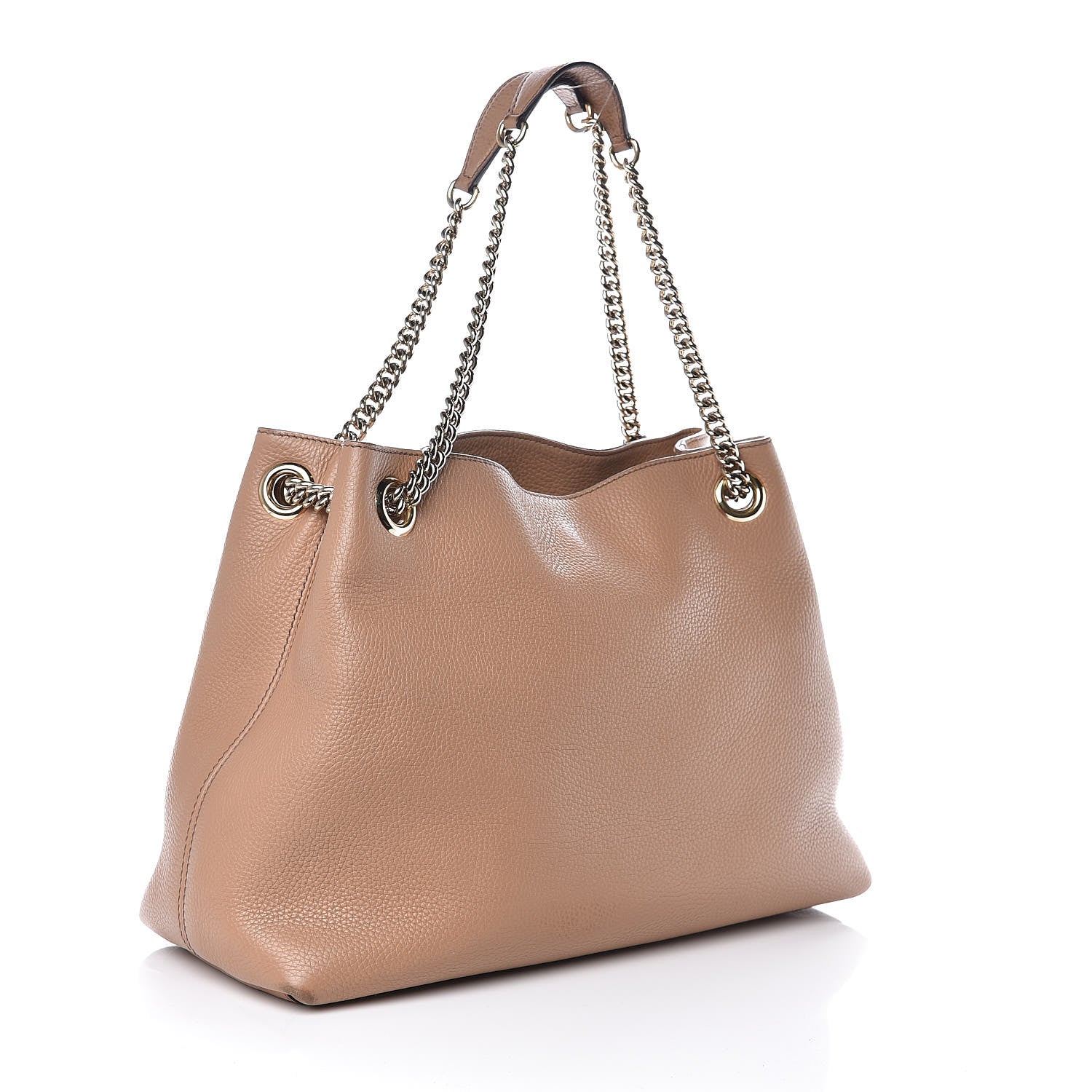 Gucci Pebbled Calfskin Medium Soho Chain Shoulder Bag Camelia 3 of 11