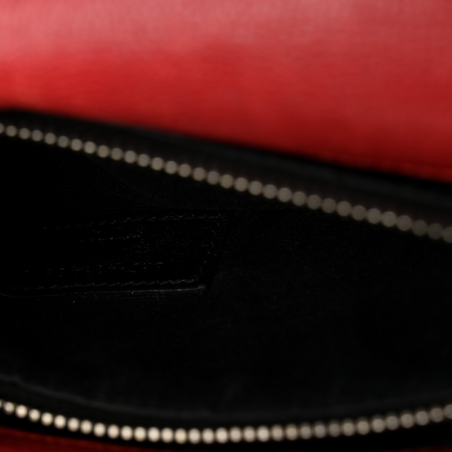 Saint Laurent Sheepskin Matelasse Chevron Monogram College Chain Wallet New Red 7 of 10
