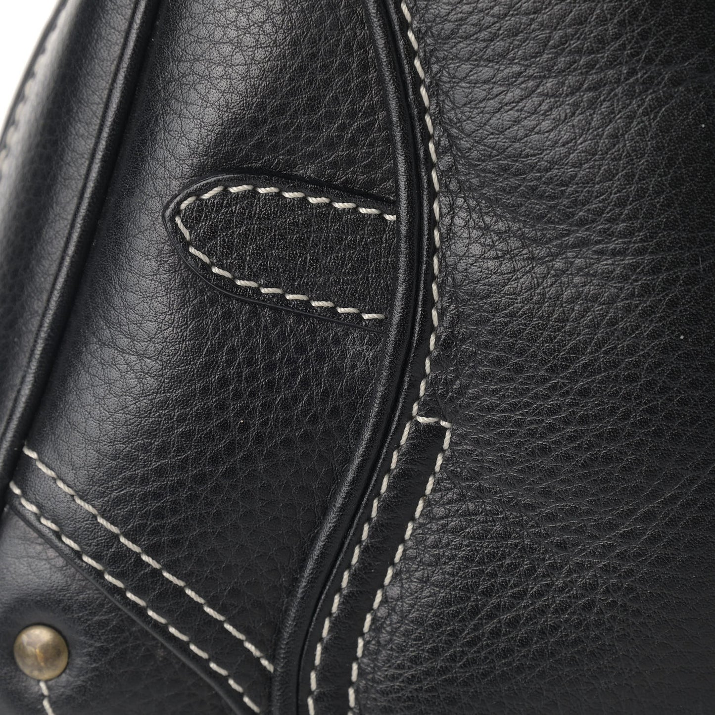 Calfskin Saddle Bowler Black