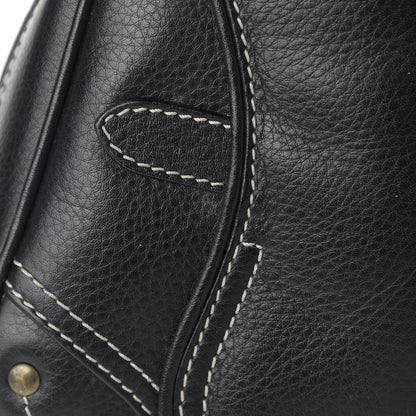 Christian Dior Calfskin Saddle Bowler Black 11 of 13