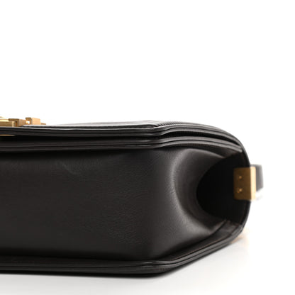 Chanel Calfskin Quilted Medium Boy Flap Dark Brown 9 of 9