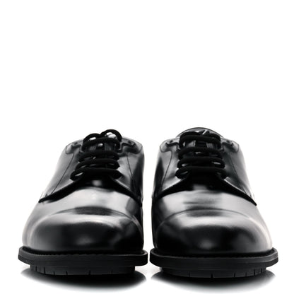 Louis Vuitton Calfskin Mens Formal Derby Shoes 10.5 Black 2 of 9