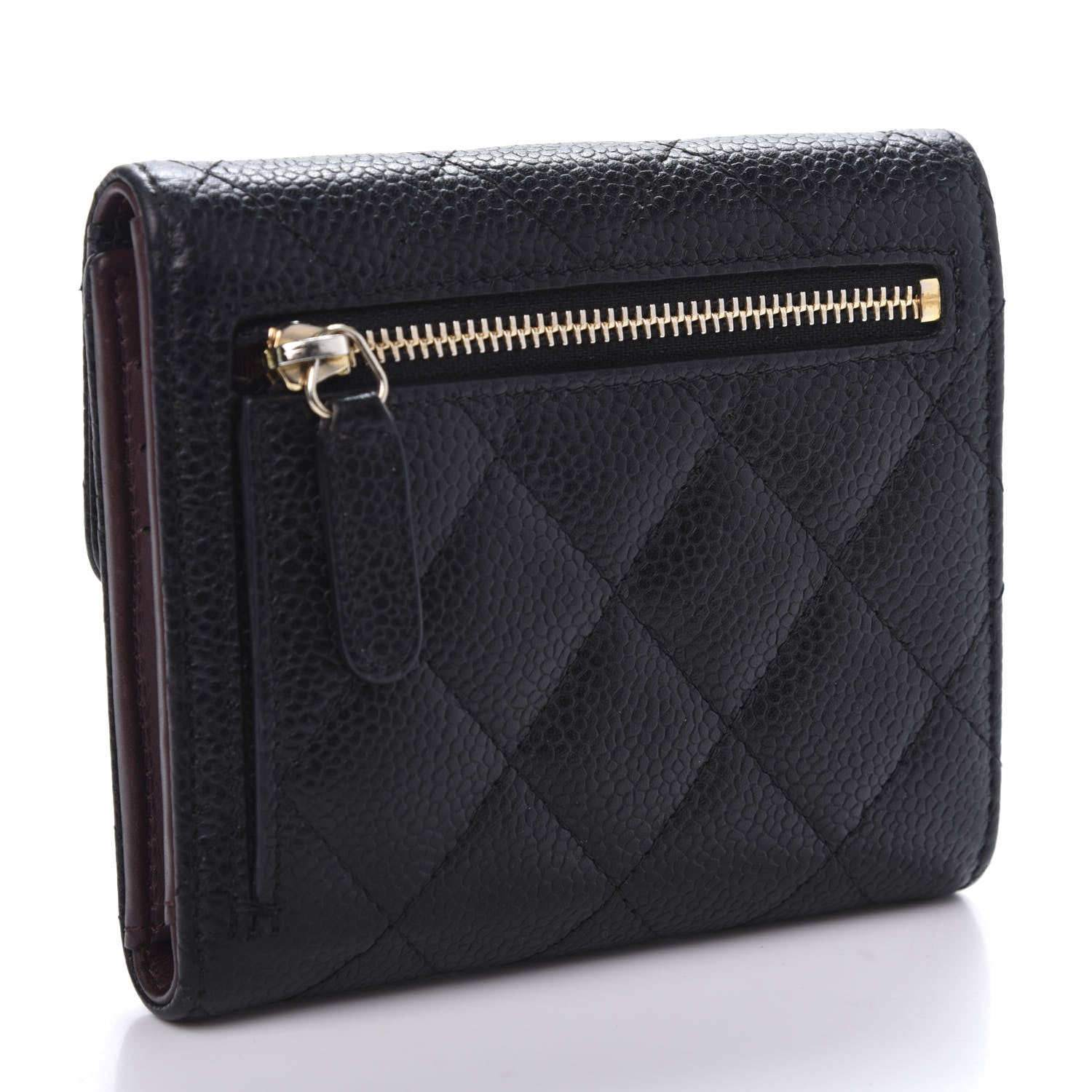 Chanel Caviar Quilted Compact Flap Wallet Black 3 of 11