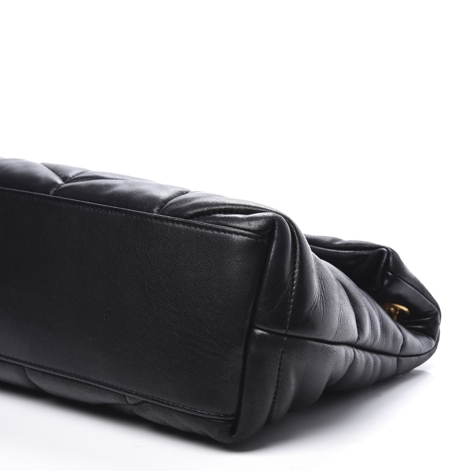 Saint Laurent Lambskin Quilted Small Loulou Puffer Monogram Chain Satchel Black 10 of 11