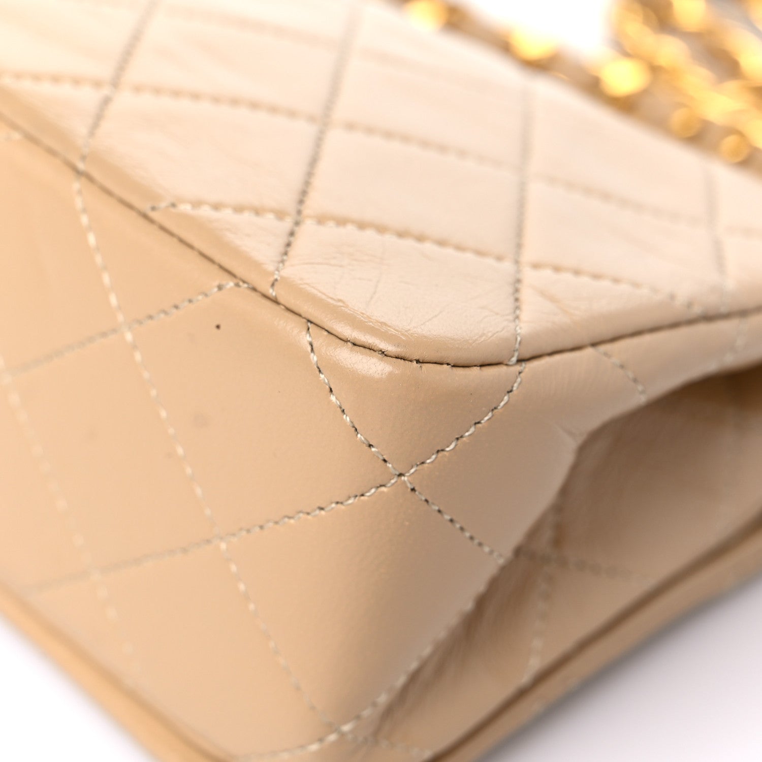Chanel Lambskin Quilted Small Single Flap Beige 10 of 15
