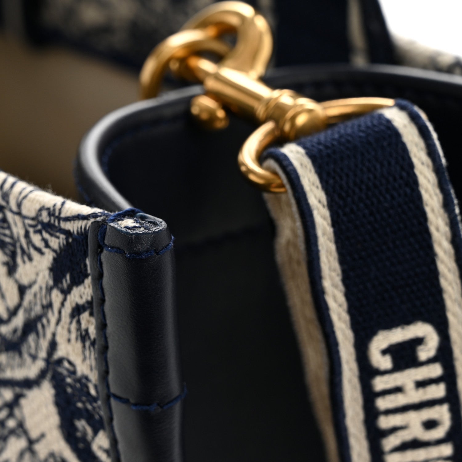 Christian Dior Calfskin Dioriviera Toile De Jouy Small Book Tote With Strap Blue Multicolor 12 of 12
