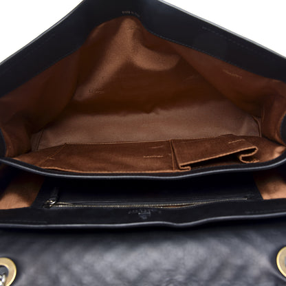 Lanvin Hammered Calfskin Large Happy Edgy Shoulder Bag Black 5 of 9