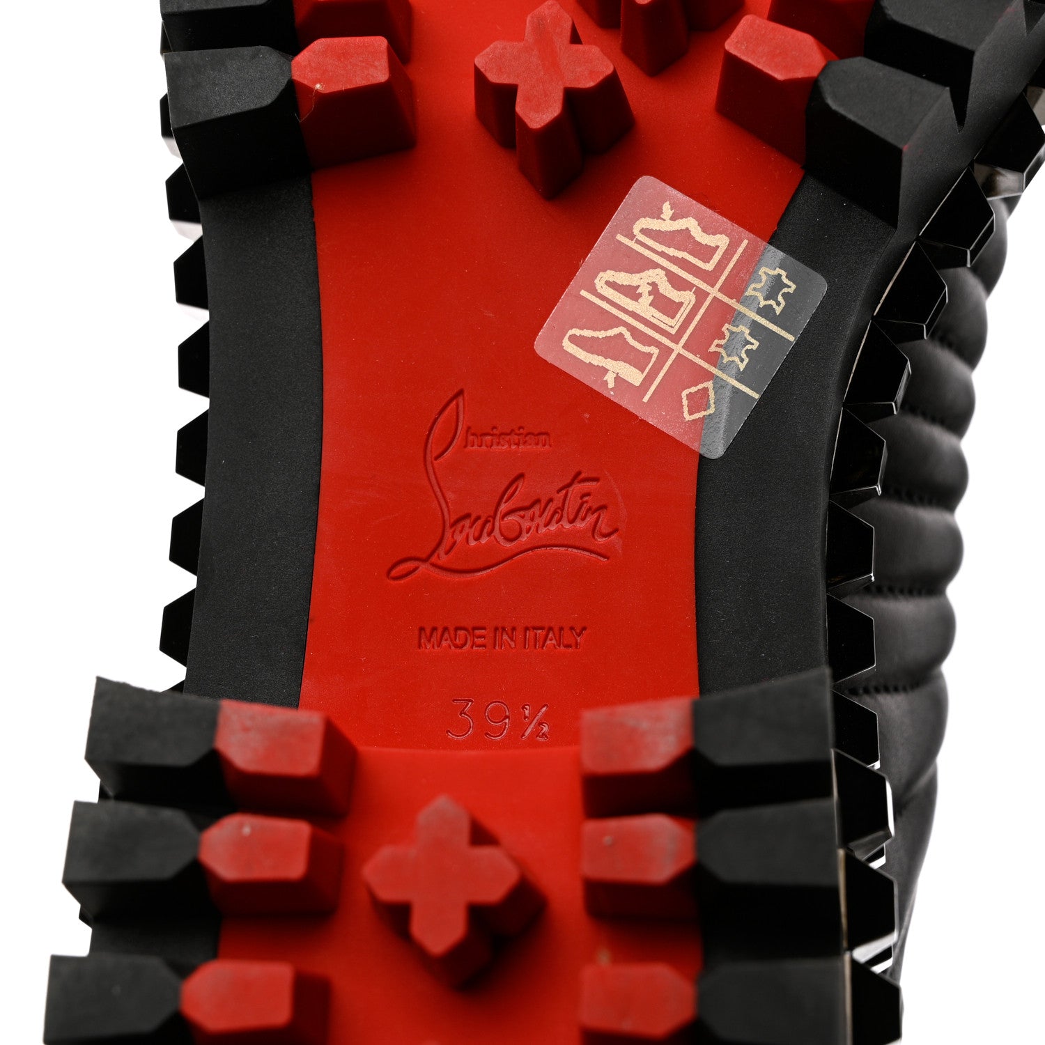 Christian Louboutin Calfskin Quilted Yetota Combat Boots 39.5 Black 7 of 8