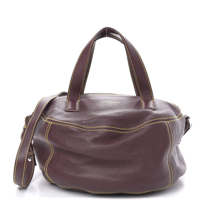 Balenciaga Calfskin Round Air Hobo Burgundy 1 of 9