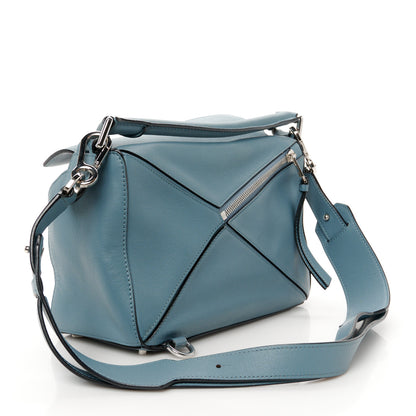Loewe Calfskin Small Puzzle Bag Stone Blue 3 of 11