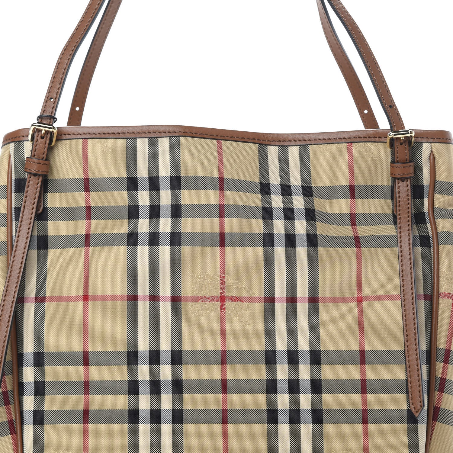 Burberry Horseferry Check Small Canterbury Tote Honey 9 of 11