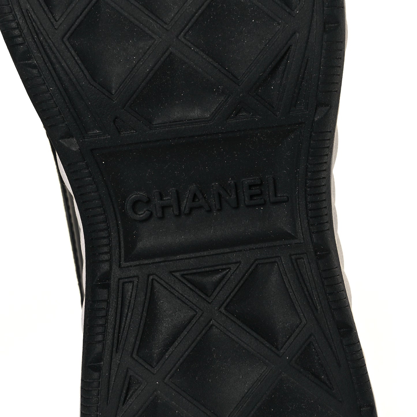 Velvet Calfskin Mixed Fibers CC Sneakers 36 Black