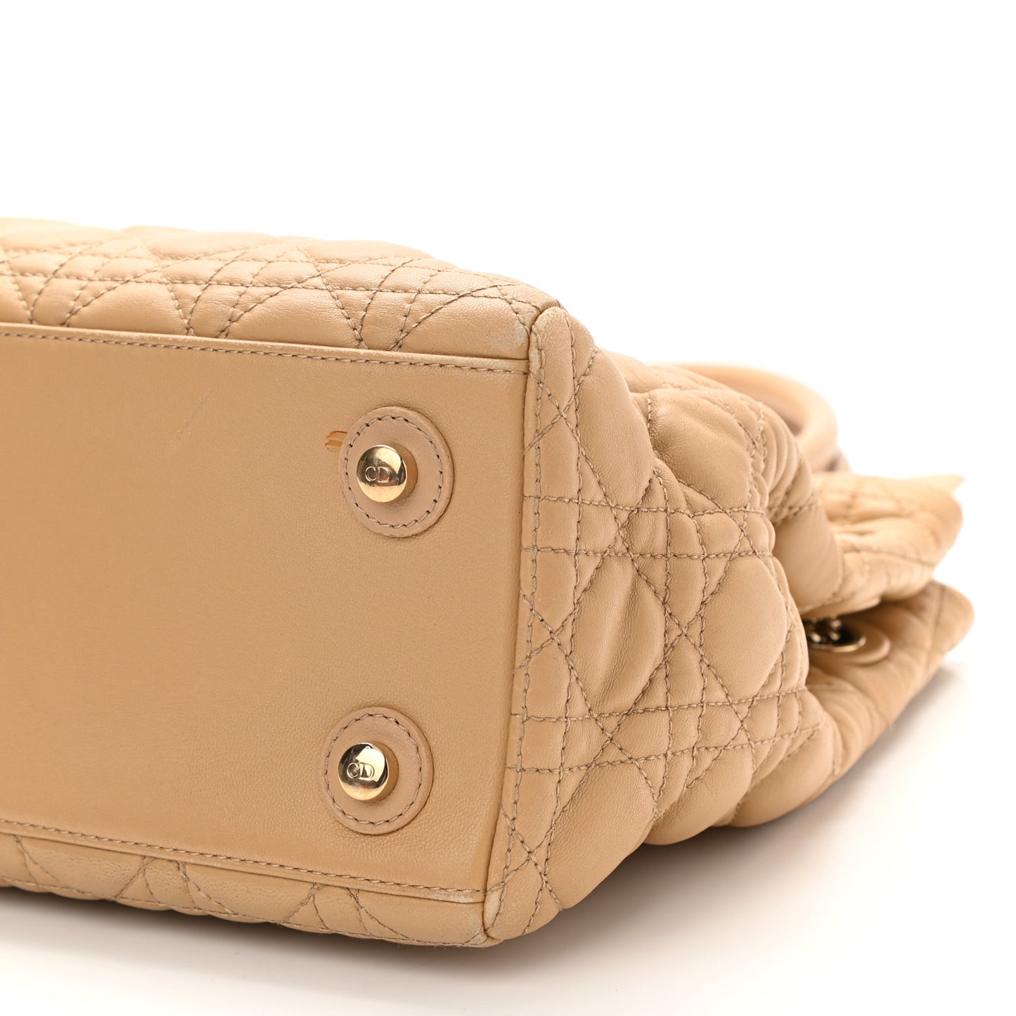 Lambskin Cannage Chri Chri Tote Beige
