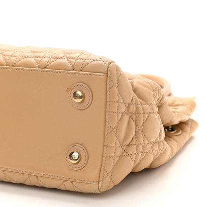 Christian Dior Lambskin Cannage Chri Chri Tote Beige 8 of 9