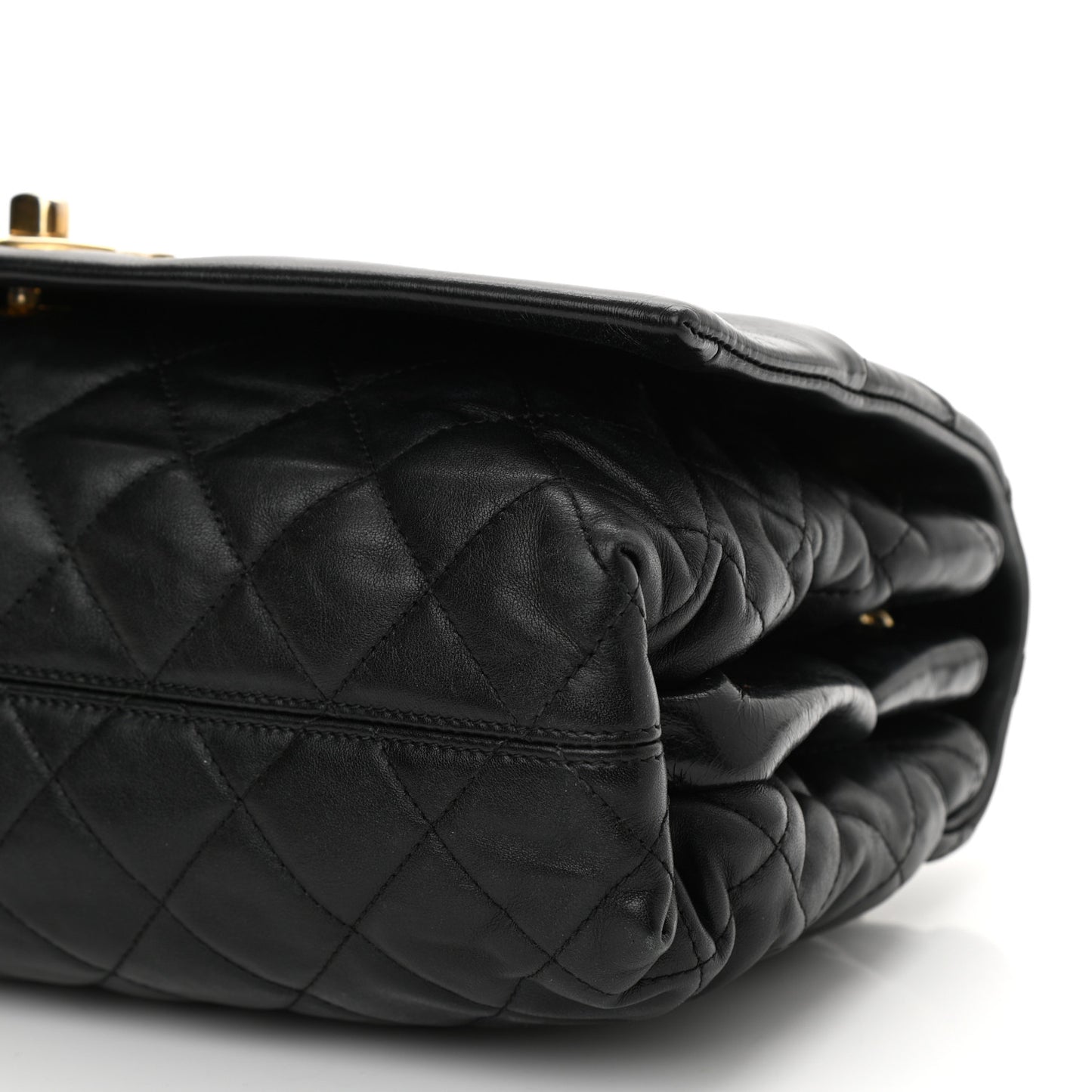 Calfskin Quilted Jumbo Soft Elegance Flap Black