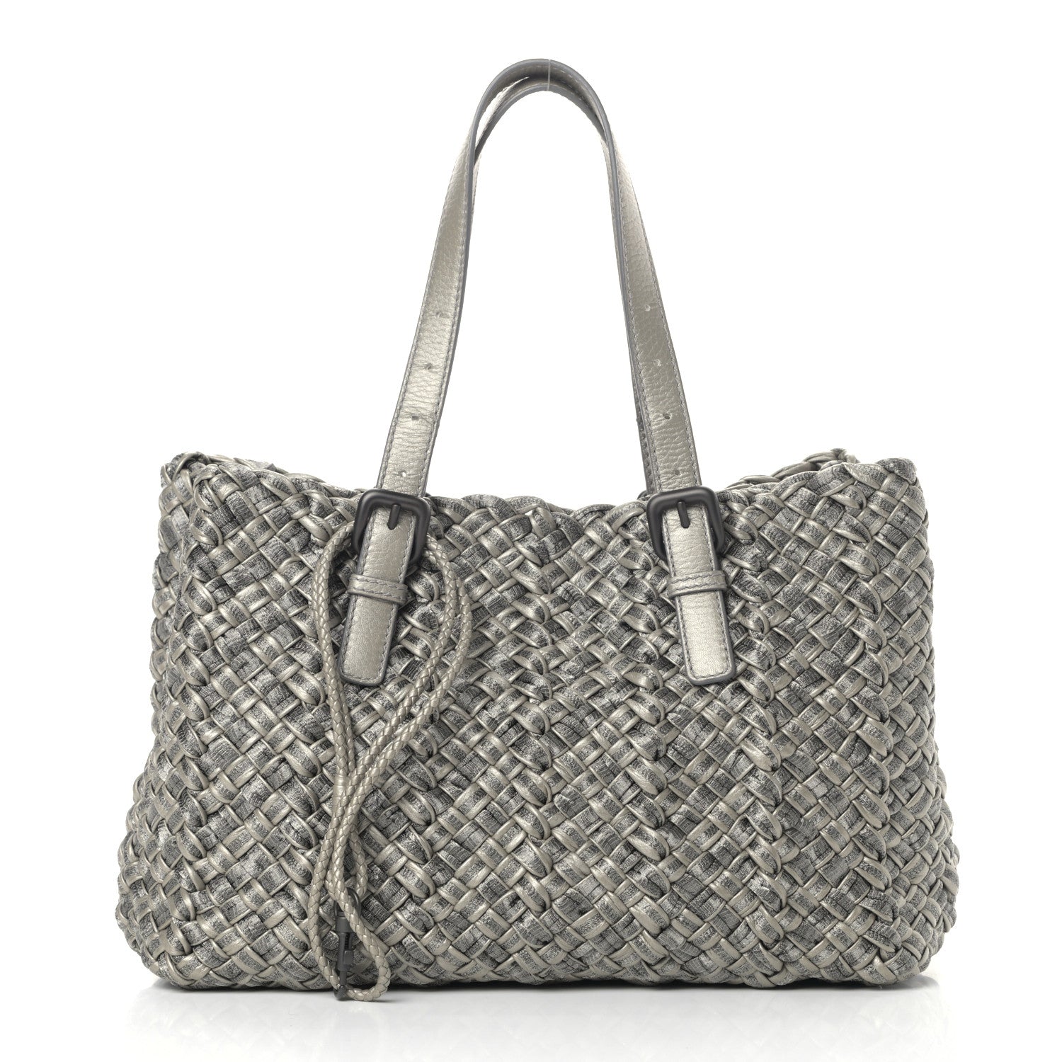 Bottega Veneta Metallic Intrecciato Tote Silver 3 of 10