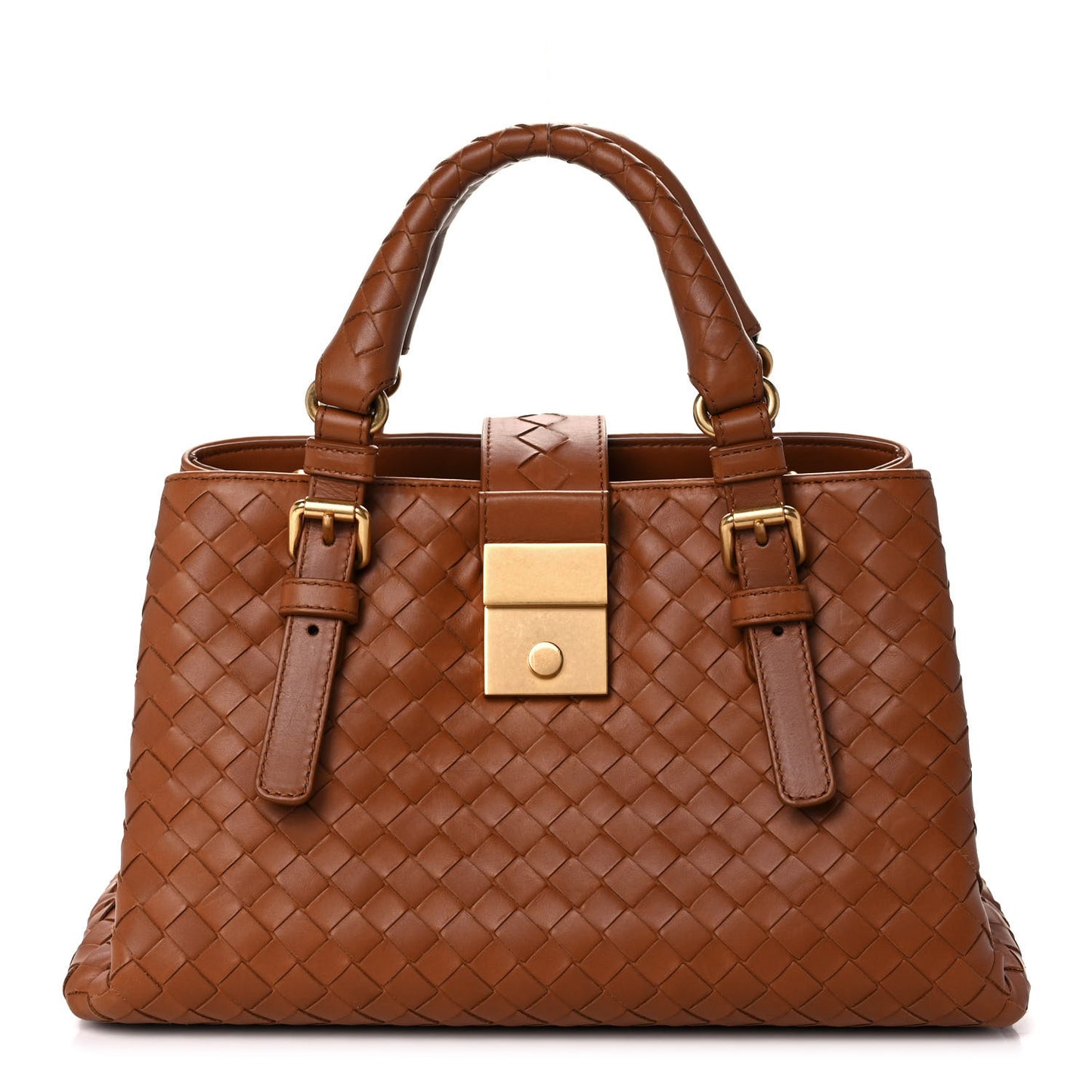 Calfskin Intrecciato Mini Roma Noce