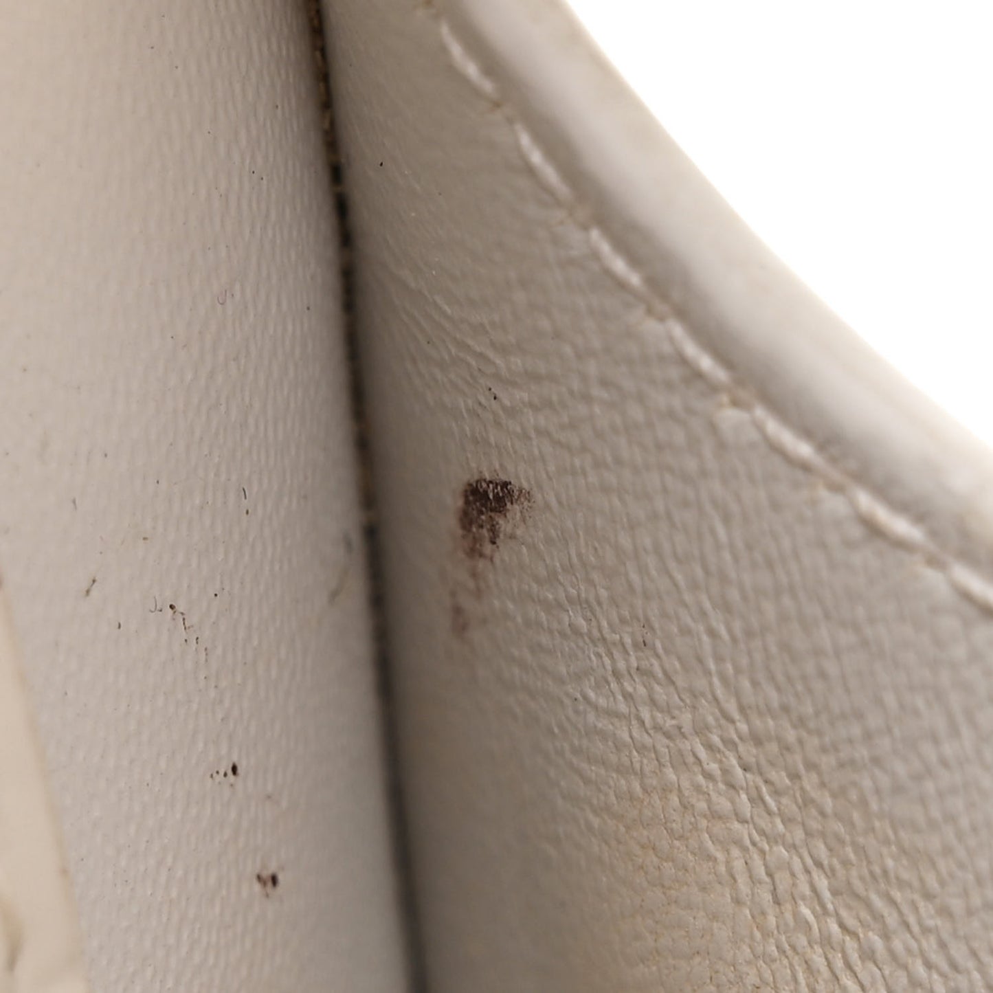 Semi Shiny Calfskin Crocodile Embossed Neo Classic Silver Hardware Mini City White