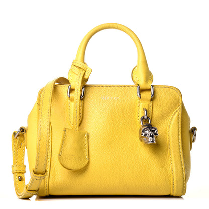 Alexander McQueen Pebbled Calfskin Mini Padlock Tote Yellow 1 of 12