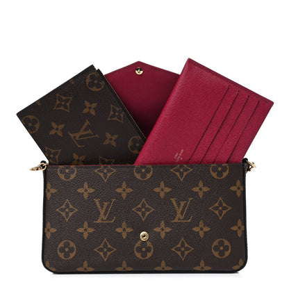 Louis Vuitton Monogram Pochette Felicie Chain Wallet Fuchsia 8 of 13
