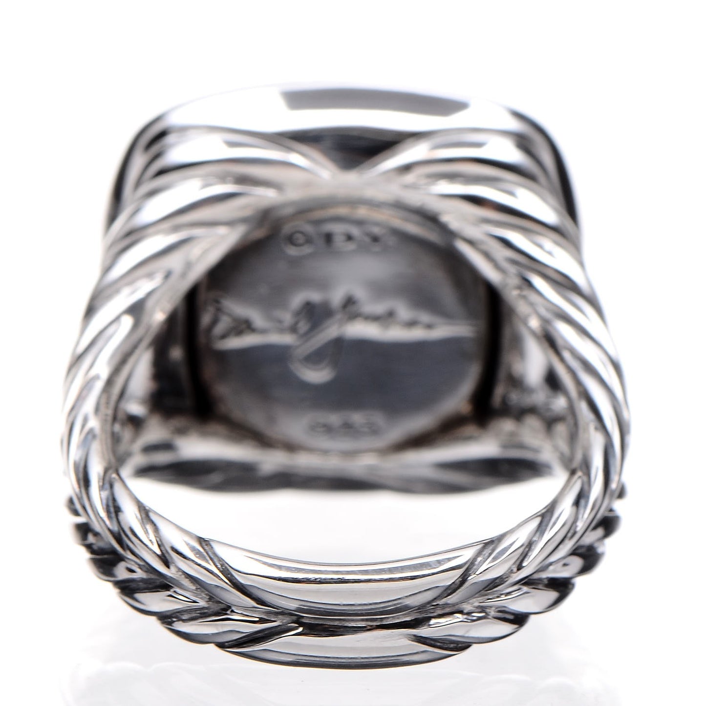 Sterling Silver Diamond Black Orchid 14mm Albion Ring 52 6