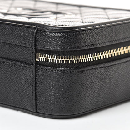 Chanel Caviar Quilted Medium CC Filigree Vanity Case Black 10 of 11
