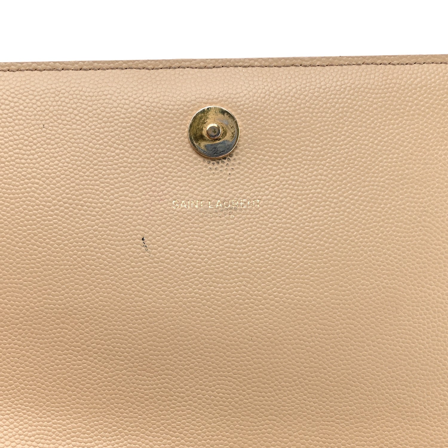 Saint Laurent Grain De Poudre Classic Monogram Cassandre Clutch Nude 10 of 13